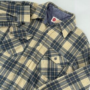 Vintage Kings Road Wool Plaid Shirt Jacket Mens S Lined Workwear